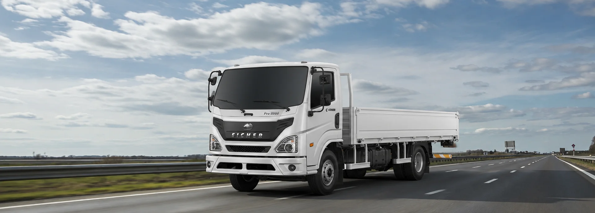 Eicher Commercial Truck on Highway